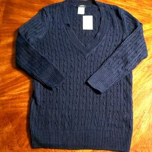 J.Crew XS 100% Linen Navy Sweater